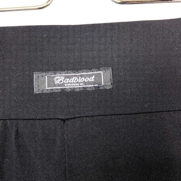 badblood Wide Leg High‎ Waisted Pant Korean Streetwear Brand Black Stretchy XS - Picture 7 of 10